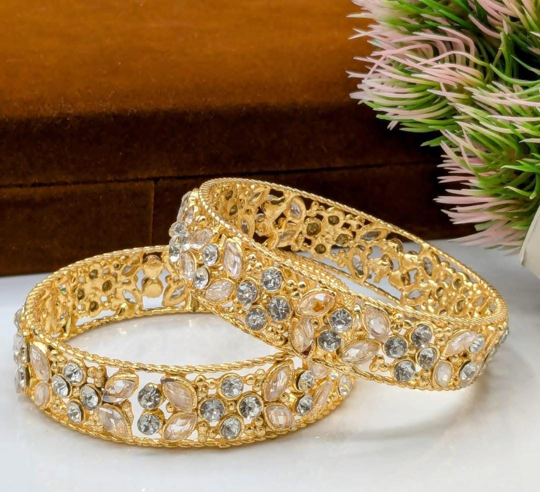 2 Pcs Gold Plated Kara Bangle