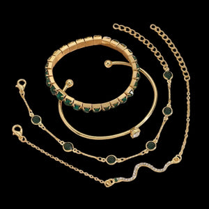 4 pcs Qul Design Gold Plated Bracelet