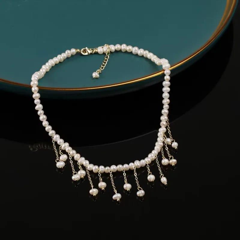 Beautiful Pearl Necklace with bracelet