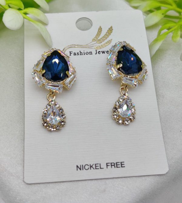 Elegant Royal Blue Drop Earrings