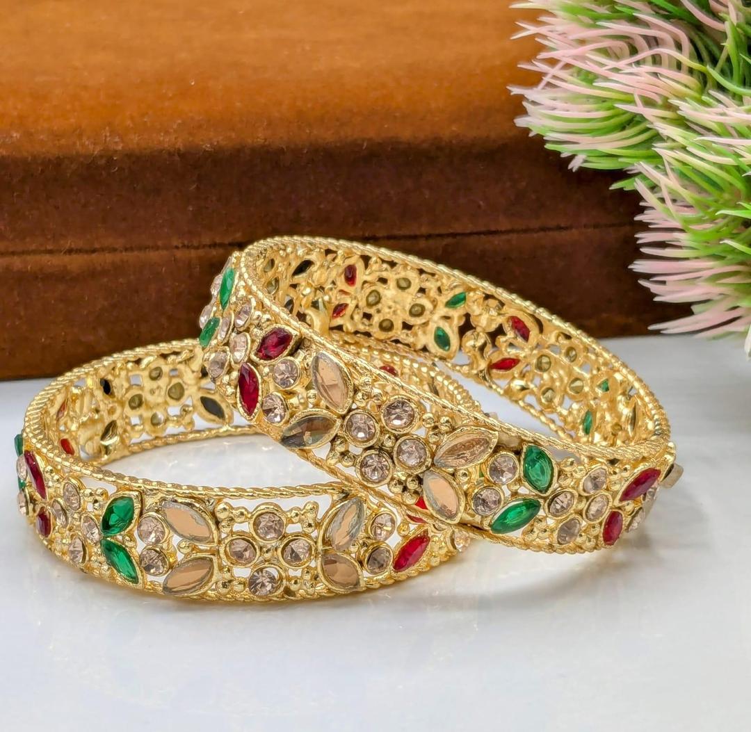 2 Pcs Gold Plated Kara Bangle