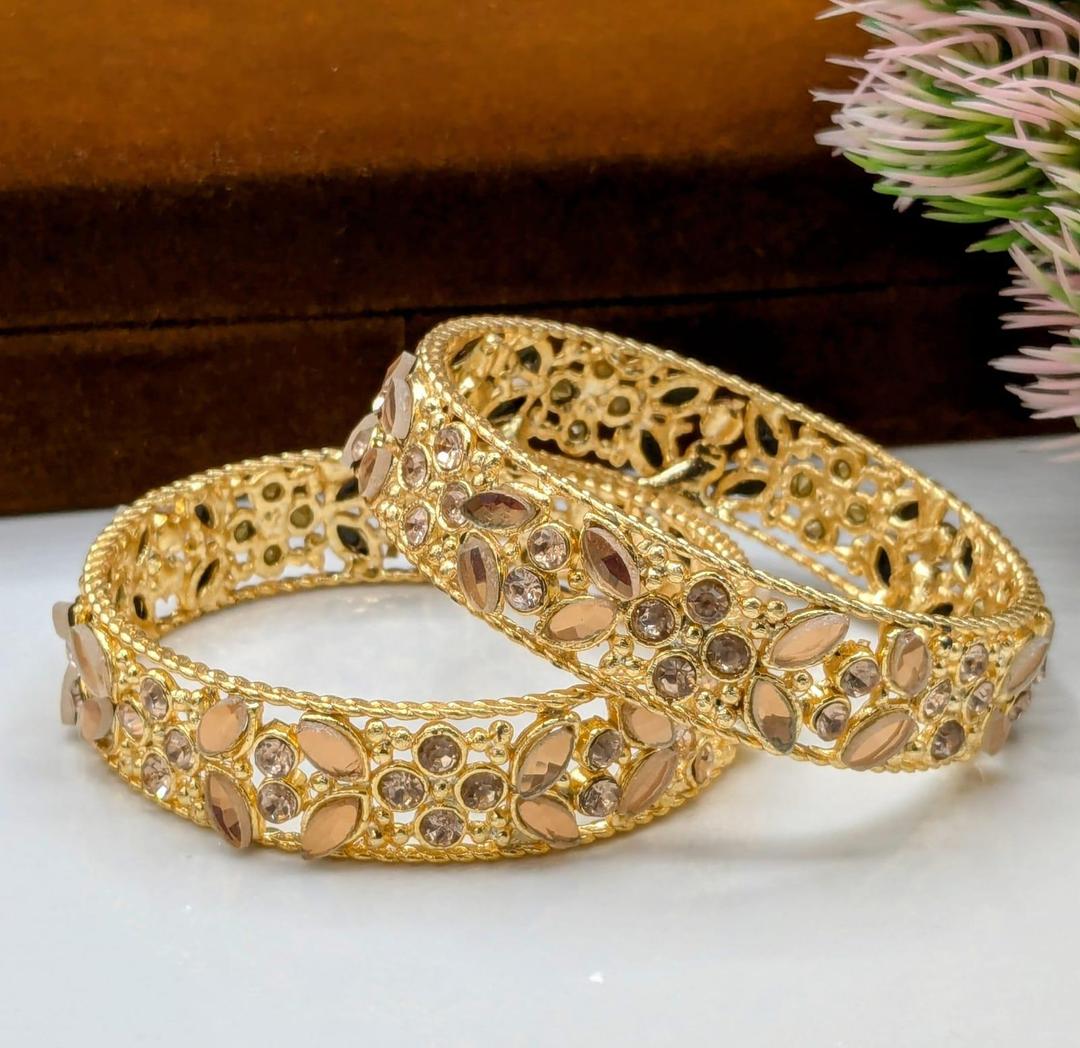 2 Pcs Gold Plated Kara Bangle