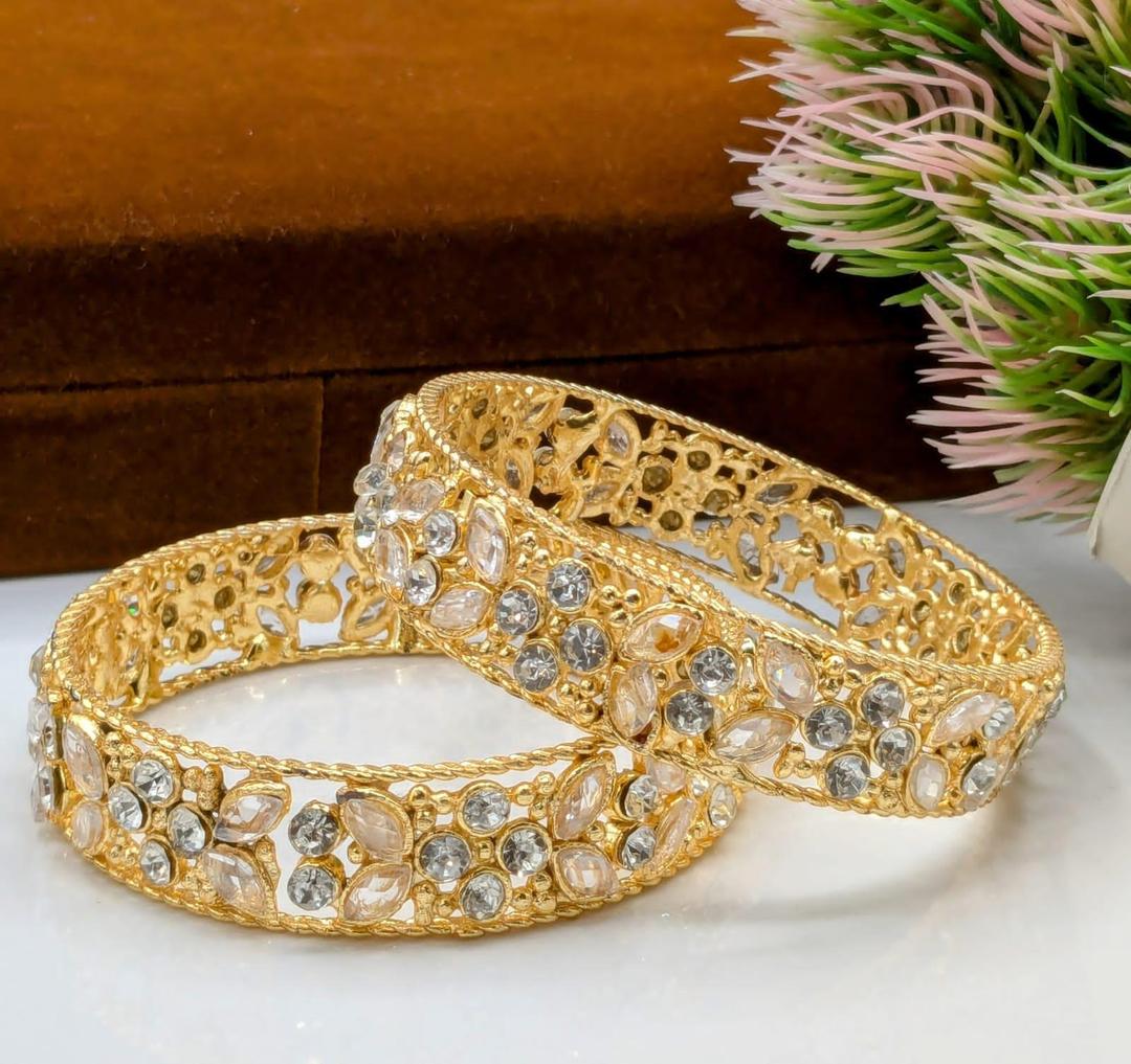 2 Pcs Gold Plated Kara Bangle