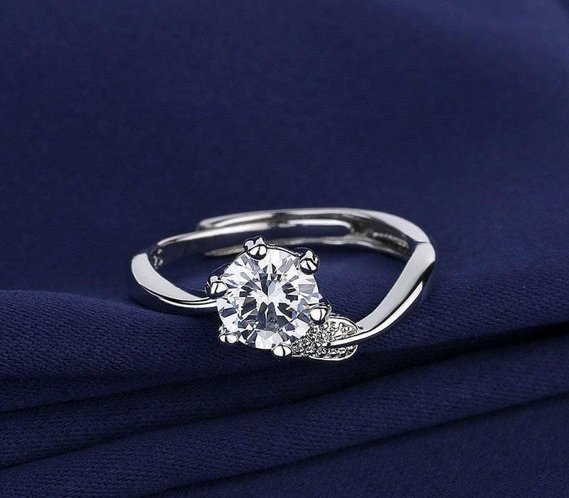 Elegant Cubic Zirconia Adjustable Ring