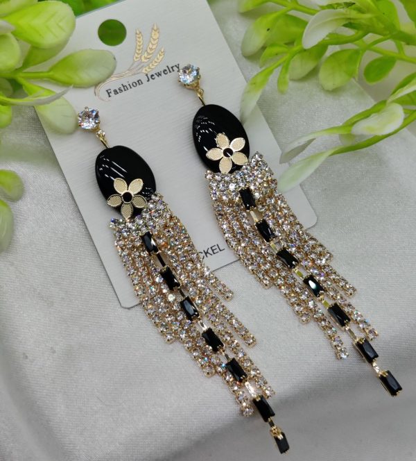 Glamorous Long Tassel Earrings