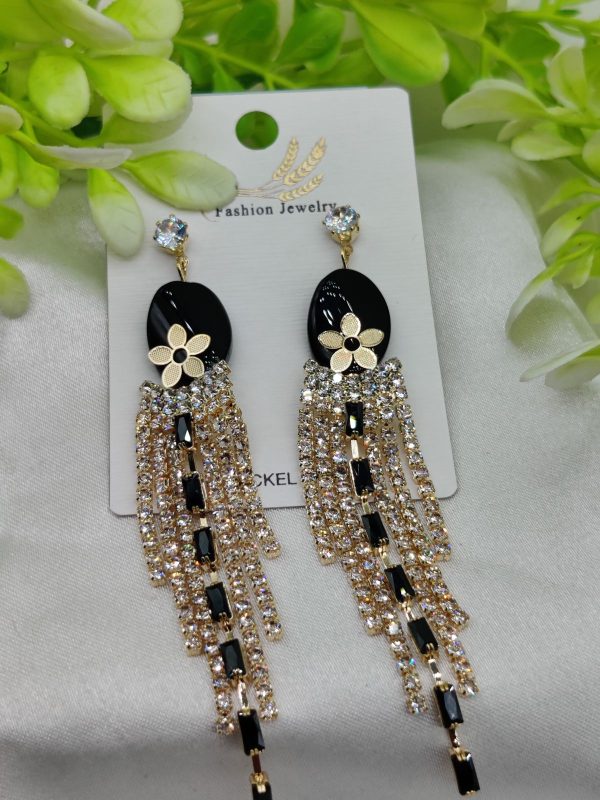 Glamorous Long Tassel Earrings