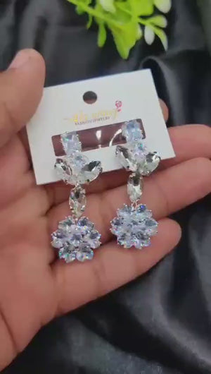 Radiant Floral Elegance Drop Earrings