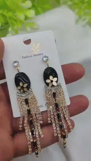 Glamorous Long Tassel Earrings
